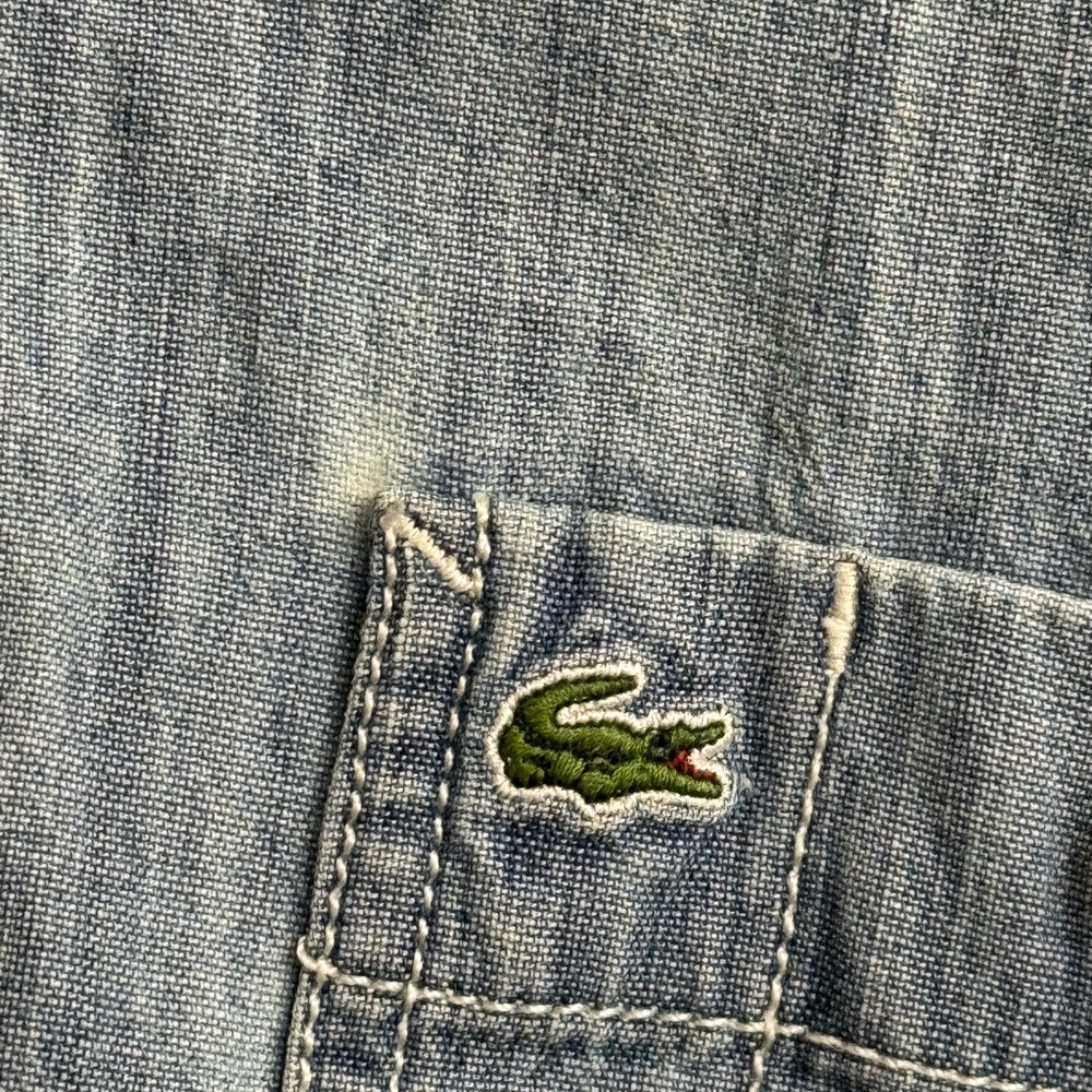 Lacoste Light Blue/Denim Casual Shirt - Picture 3 of 4